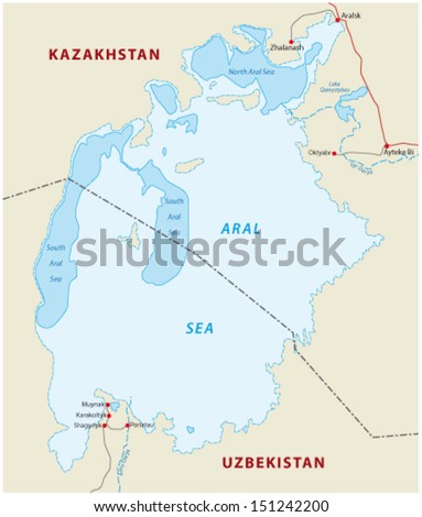 aral sea map