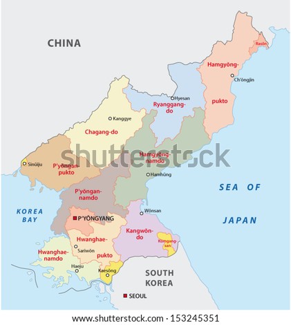 north korea administrative map
