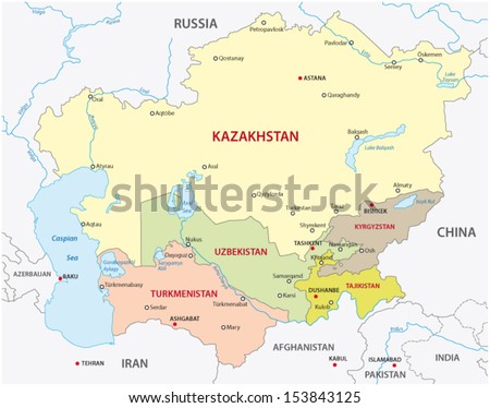 central asia map