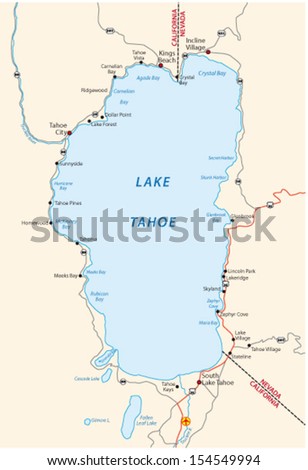 lake tahoe map