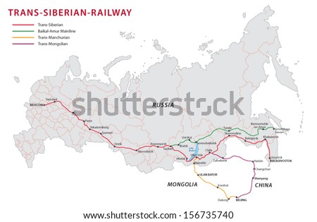 Trans-siberian-railway map