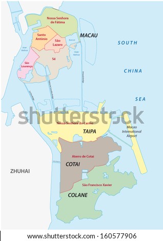 Macau administrative map