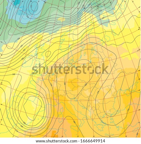 fictional weather and temperature map of Europe