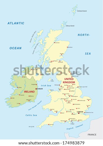 united kingdom- ireland map