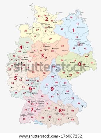 germany postal codes map
