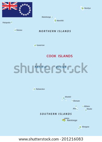 cook islands map