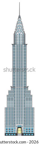 vector graphic of the Chrysler Building in New York City, USA 