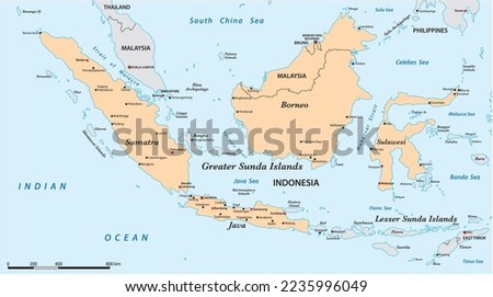 Map of the Greater Sunda Islands in the Malay Archipelago