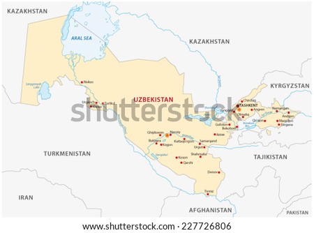 uzbekistan map