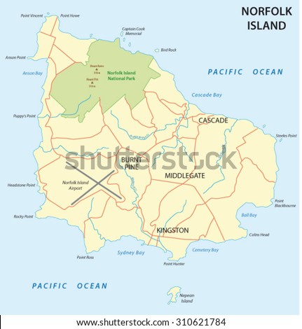 Norfolk island map