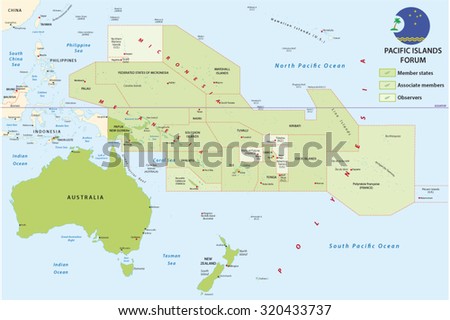 pacific islands forum map