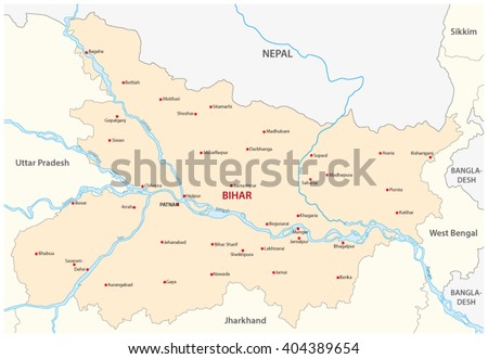 bihar map, India