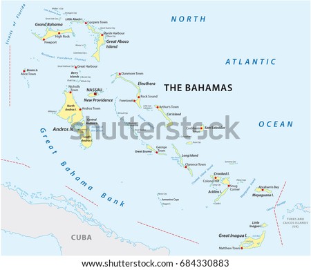 Map of The Commonwealth of The Bahamas