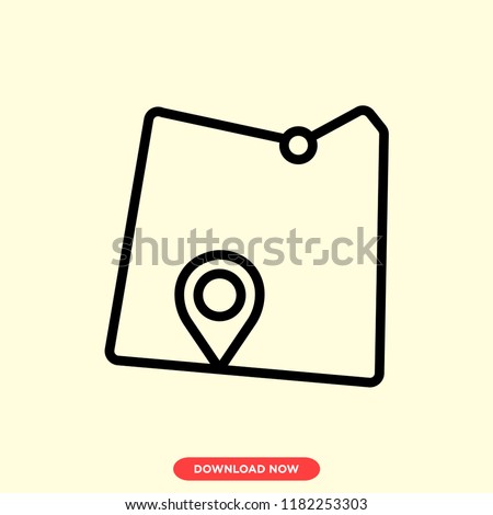 Map modern vector style. Map location icon for web and app. Map placeholder icon.