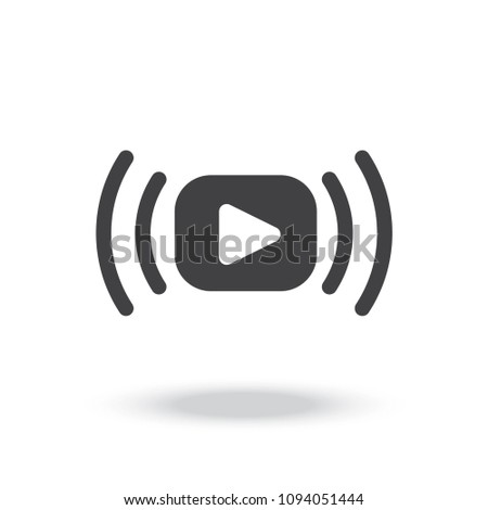 Video stream vector icon
