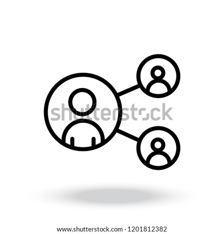 Share, network icon , websites and print media. Colorful vector, flat icon, clip art.