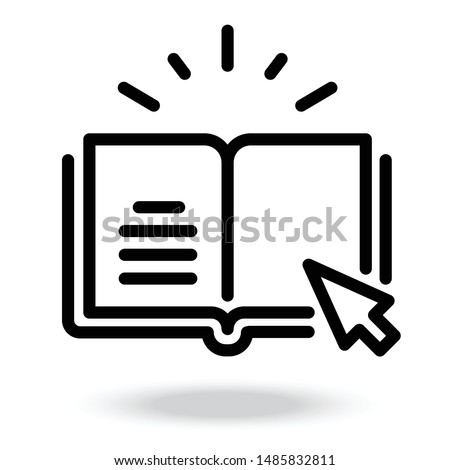 internet education concept, e-learning resources, distant online courses, vector line icon