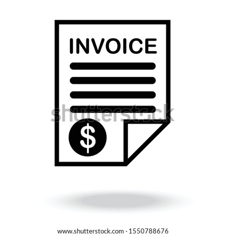 Invoice icon vector.bill icon vector.