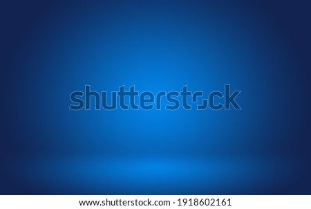 Empty Dark blue room with gradient blue abstract background for display your product ストックフォト © 