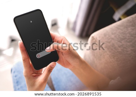 Similar – Image, Stock Photo Mobile phone off Cellphone