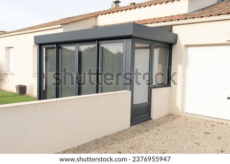 Similar – Image, Stock Photo Facade prefabricated building against evening sky