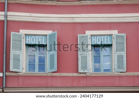 Similar – Image, Stock Photo Old, green shutters made of wood