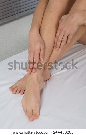 close up view of smooth woman feet