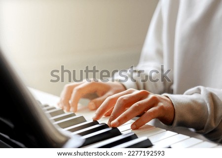 Similar – Image, Stock Photo Close up child playing with sand