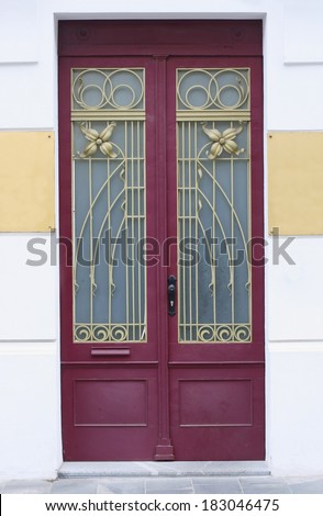 Secession style doors in an old bourgeois european house