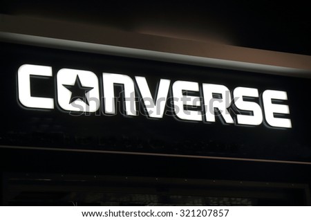 MELBOURNE AUSTRALIA - SEPTEMBER 26, 2015: Converse shoe company. Converse is an American shoe company with shops in over 160 countries founded in 1908.