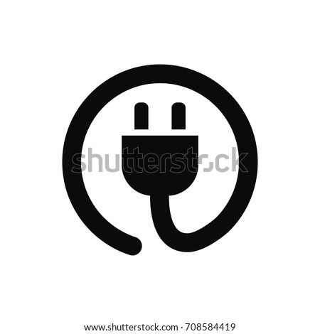 power cord sign icon. plug icon vector. electric plug