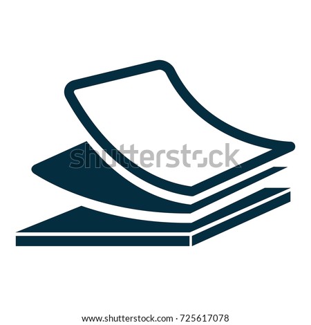 stationery stacked papers icon