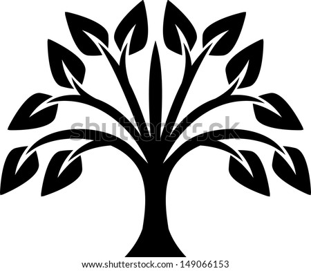 Decorative Simple Tree Stock Vector Illustration 149066153 : Shutterstock