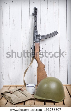 different soviet equipment of World War Two