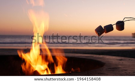 Similar – Foto Bild Feuer am Strand Insel