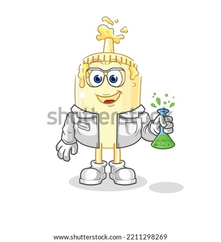 the mayonnaise scientist character. cartoon mascot vector