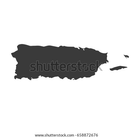 Puerto Rico map vector. / Puerto Rico map.