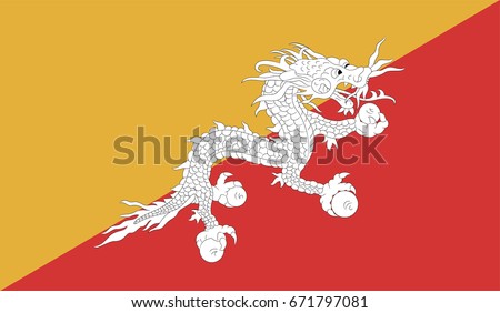 Vector Bhutan flag