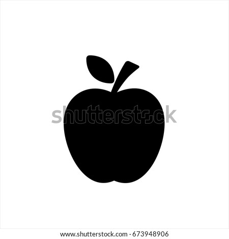 Apple Icon in trendy flat style isolated on grey background. Apple Icon page symbol for your web site design Apple Icon logo, app, UI. Apple Icon Vector illustration, EPS10.