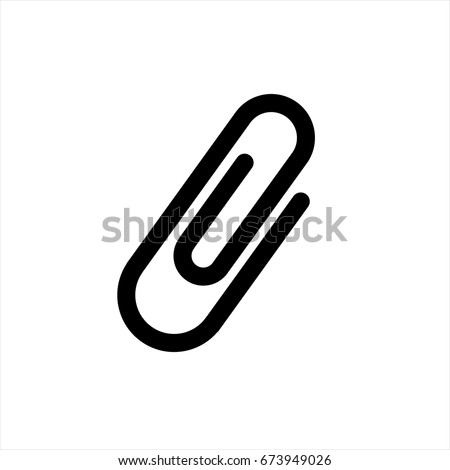 Paper clip icon in trendy flat style isolated on grey background. Paper clip icon page symbol for your web site design Paper clip icon logo, app, UI. Paper clip icon Vector illustration, EPS10.