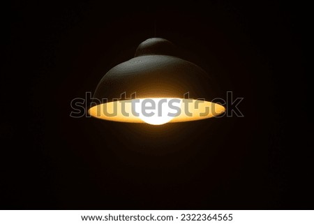 Similar – Image, Stock Photo Orange yellow hanging lamps. Lamps and light.