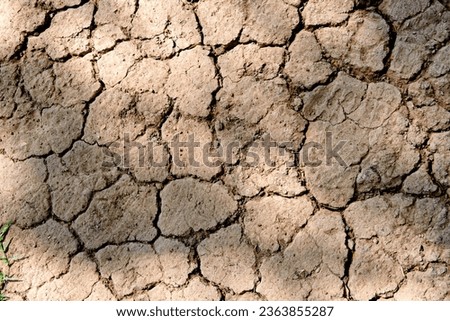 Similar – Image, Stock Photo Dry cracked ground in nature