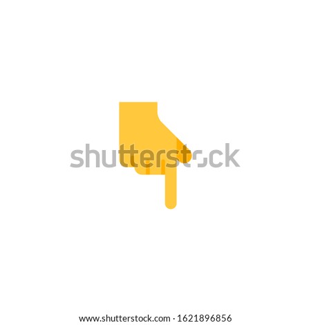 Backhand Index Pointing Down vector flat icon. Isolated index finger emoji illustration 
