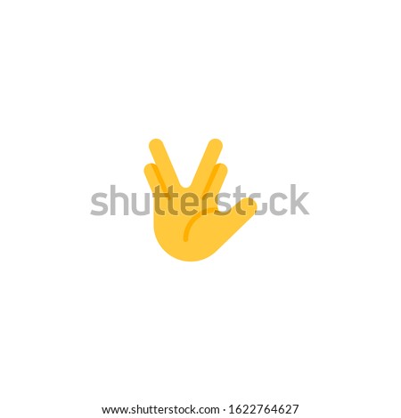 Vulcan Salute vector flat icon. Isolated vulcan salute hand emoji illustration 