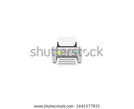 Printer vector flat icon. Isolated print machine emoji illustration 