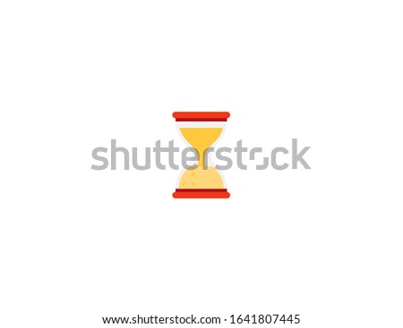 Hourglass vector flat icon. Isolated sand glass watch emoji illustration 