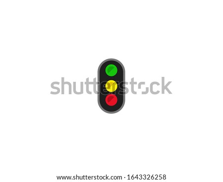 Traffic light vector flat icon. Isolated traffic light emoji illustration 