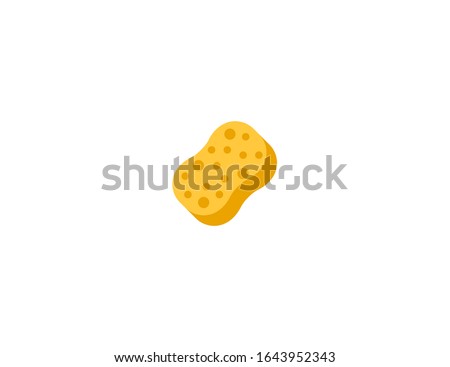 Sponge vector flat icon. Isolated sponge emoji illustration 