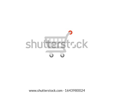 Shopping Cart vector flat icon. Isolated online shopping cart emoji illustration 