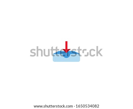 Inbox tray vector flat icon. Isolated inbox email emoji illustration 